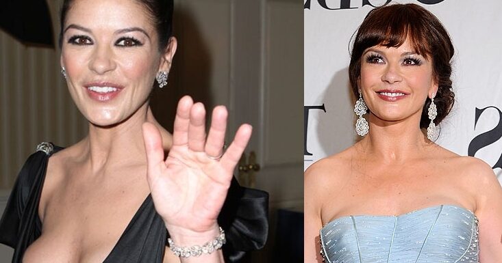 Catherine Zeta Jones Plastic Surgery Before and After Face Lift, Breast Implants